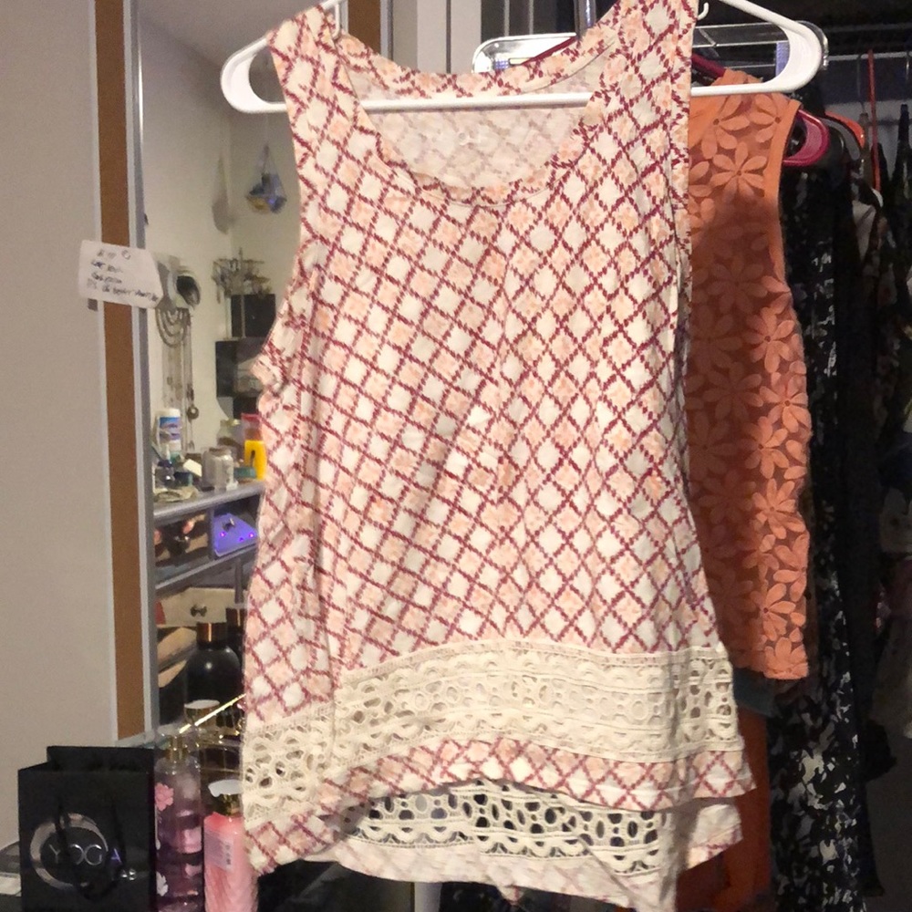 Blouse with embroidered edge